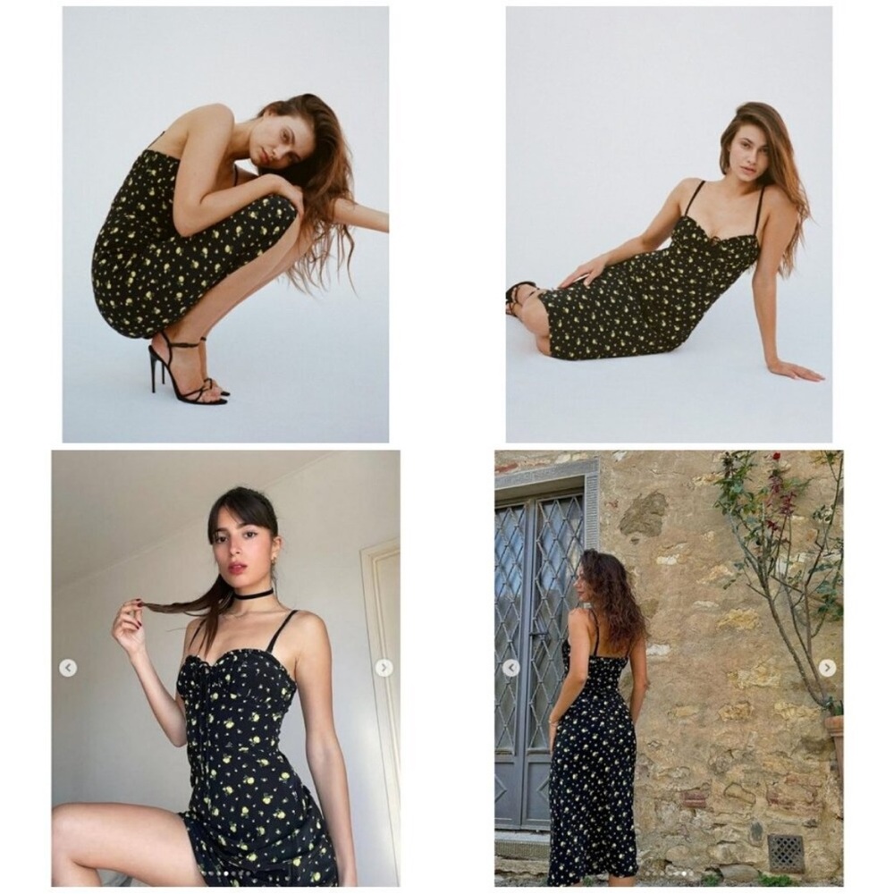 Floral Black Dress